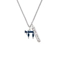 thumbnail image 2 of Delight Jewelry Silvertone Enamel Blue Chai Silvertone Live the Life You Have Imagined Bar Charm Necklace, 23", 2 of 4