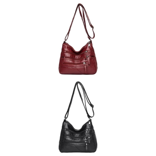 Cruzado para Mujer Grande sobre El Hombro ea Larga Rojo+ Cruzado para Mujer Grande sobre El Hombro Hugo bolso tote con múltiples bolsillos