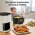 thumbnail image 6 of QUIOCOZY 12-in-1 Digital Air Fryer, 6.3 Qt Large Capacity, Viewing Window, Nonstick Dishwasher-Safe Basket, 1700W, Beige, 6 of 8