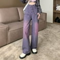 thumbnail image 3 of Women Baggy Jeans Trousers With High Waist E Girl Style Streetwear Casual Vintage Denim Trousers Loose Straight Leisure Trousers, 3 of 8
