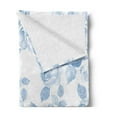 thumbnail image 2 of Rose Soft Flannel Fleece Throw Blanket, Faint Faded Floral Dreamy Branch Plant Fashion Pastel Spring Seasonal Design, Cozy Plush for Indoor and Outdoor Use, 50" x 60", Soft Blue White, by Ambesonne, 2 of 5