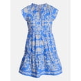 thumbnail image 2 of Time and Tru Women's and Women's Plus Tiered Cotton Mini Dress with Flutter Sleeves, Sizes XS-4X, 2 of 2