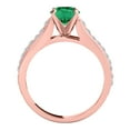 thumbnail image 2 of Aonejewelry 1 Ct. Ttw Diamond and Emerald Ring In 14k Rose Gold, 2 of 4