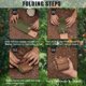 thumbnail image 2 of Bolsas para recoger frutas al aire libre, bolsa plegable para cinturón de cuero con cordón, bolsa multiusos para acampar, senderismo, herramientas, 2 of 5