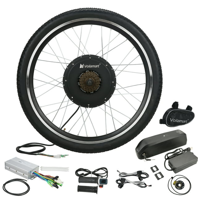 Voilamart 26 Inch 48V 1000W EBike Kit Rear Wheel with 13Ah Battery Hub Motor Conversion Kit