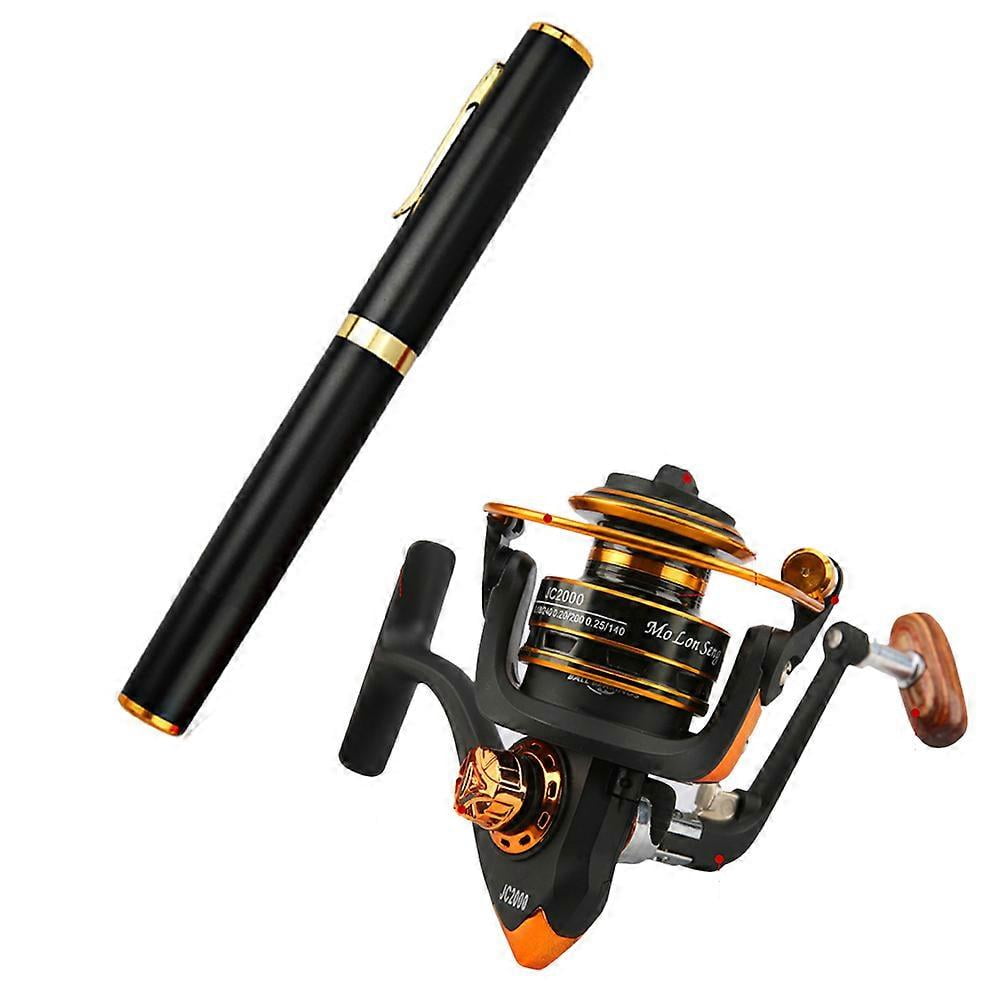 Mini Portable Aluminum Alloy Fishing Rod Pen Fishing Reel Pocket Fishing Tackle