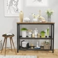 thumbnail image 2 of Small Console Table, Sofa Table with Double Mesh Shelves, Industrial Entryway Table for Entryway, Hallway, Foyer, Front Hall, Sofa Couch, Living Room, Bar, Kitchen, 32 Inch, Rustic, 2 of 14