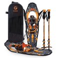 thumbnail image 1 of Raquetas de nieve G2 GO2GETHER de 30 cm, color naranja, para mujeres, hombres y jóvenes, con bastones, 1 of 8