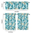 thumbnail image 6 of Kitchen Curtains 36 Inch Short - 3 Panel Set, Shark Whale Dolphin Ocean Theme, Rod Pocket Window Curtain, 100% Polyester for Nautical Farmhouse Kitchen, Easy Wash, 6 of 6