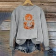 thumbnail image 2 of Enjoytime Halloween Sweatshirt Women Cute Pumpkin Printed Long Sleeved Crew Neck Sweatshirts Fall Casual Fashion Pullover Tops, 2 of 4
