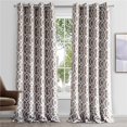 thumbnail image 1 of HomeRoots 473329 84 in. Taupe Trellis Black Out Window Curtain Panel, 1 of 1