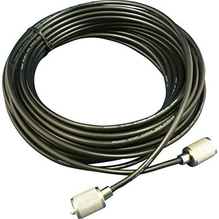 Tram 58UP B Rg58 U 95% Shielded Coax Cable with hand soldered PL-259 for Cb / Ham / Scanner Radio 75'