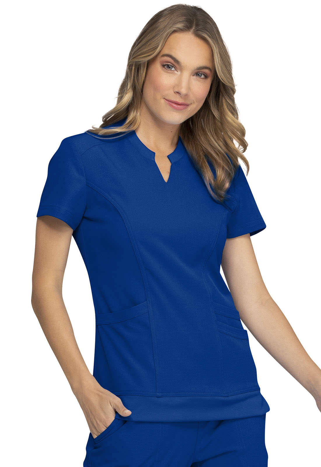 HeartSoul Break On Through Women's Scrubs Top Split Neck HS765