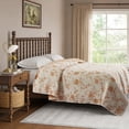 thumbnail image 4 of The Pioneer Woman Agatha Floral Gauze Quilt, King, Amber Yellow, Reversible Bedding, 4 of 9