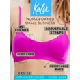 thumbnail image 4 of Kalon 4 Pack Women's Demi Wireless Padded Bralette Hook and Eye Bra Back, 4 of 9