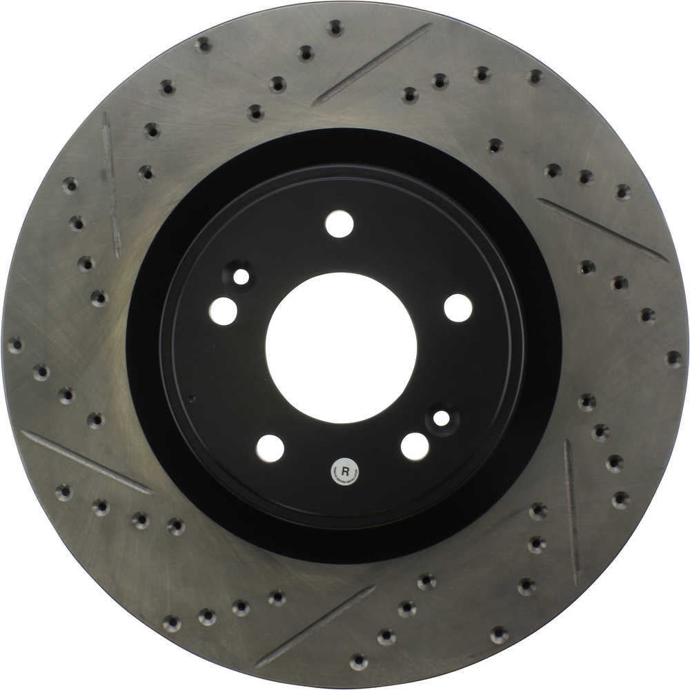 StopTech 10 Hyundai Genesis Coupe w/ Factory Brembo Slotted & Drilled Right Front Rotor Fits select: 2011-2015 HYUNDAI GENESIS COUPE 3.8L, 2016 HYUNDAI GENESIS COUPE 3.8 R-SPEC/3.8 ULTIMATE