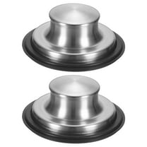 Uxcell 2-Pack Kitchen Sink Stopper, 3-3/8 Inch Stainless Steel Garbage Disposal Stopper, Universal Sink Plug Cover [Silvery White]