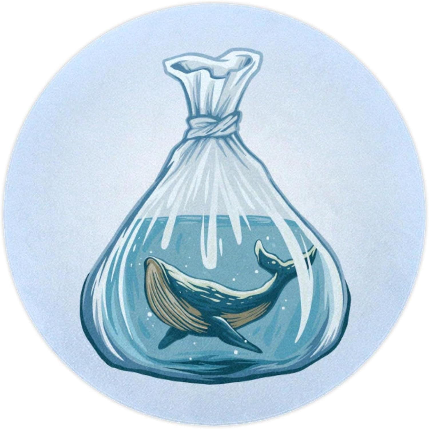 Whale Round Area Rug Non-Slip Floor Mats Polyester Throw Rugs Floor Carpet  for Door Entryway Bedrooms Living Room Decor, 27.6 X 27.6 Inches -  Walmart.ca