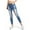 Medium Denim, variant on Wax Jean Womens High Waist Cropped Distressed Skinny Jeans (1, Black)