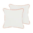 thumbnail image 3 of Sunbrella  Canvas Natural/ Canvas Melon Indoor/ Outdoor Pillow Set 20 in x 20 in, 3 of 5