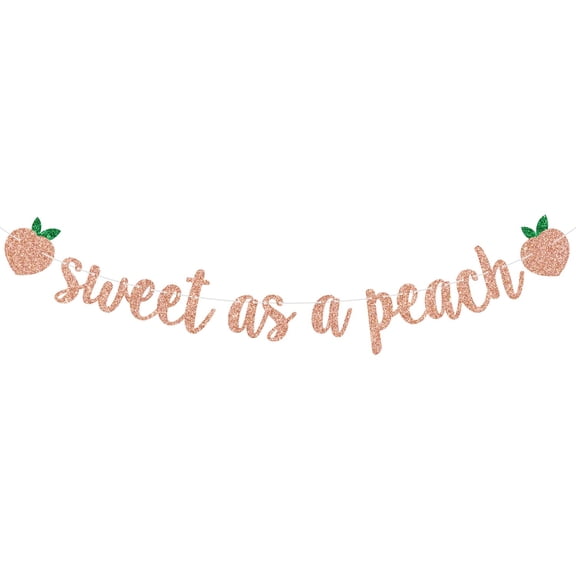 Sweet as a Peach Banner, A Little Peach is on the Way, It's a Girl, Peach Theme Baby Shower/Gender Reveal Party Decorations