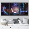 thumbnail image 2 of wall26 Framed Canvas Print Wall Art Set Blue Planet Galaxy Eclipse Astronomy &amp; Space Nature Digital Art Sci-Fi &amp; Fantasy Decorative Landscape for Living Room, Bedroom, Office - 16"x24&qu, 2 of 5