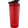thumbnail image 3 of 5% Nutrition Rich Piana Ice Shaker w/Embossed Logo | Vacuum Insulated for Hot & Cold | Durable Stainless Steel Construction | 26 oz, Red, 3 of 11