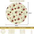 thumbnail image 3 of Pioneer Flower Floral Print Pattern Round Tablecloth 60"x60", Wrinkle Resistant Wipeable Table Cover for Kitchen Dining Room Picnic Patio and Party, 3 of 5
