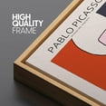 thumbnail image 2 of PixonSign Framed Canvas Print Wall Art Pablo Picasso Mid-Century Line Art Abstract Shapes Illustrations Modern Art Decorative Minimal Relax/Calm for Living Room, Bedroom, Office - 16"x24" NATURAL, 2 of 5