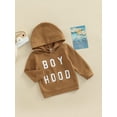 thumbnail image 3 of TSEXIEFOOFU Baby Boys Hoodie, Long Sleeve Hooded Letters Print Fall Sweatshirt Tops for Casual, 3 of 7