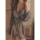 thumbnail image 4 of Pijama de seda de hielo, bata sexy, conjunto de camisón con cuello en V y tirantes, ropa de dormir, camisón para dormir, vestido de verano, camisón sexy nuevo, 4 of 6