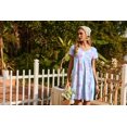 thumbnail image 2 of Ekouaer Nightgowns for Women Short Sleeve Sleepshirt V Neck Short Nightshirt Pullover Soft Ruffled Sleepwear, 2 of 6