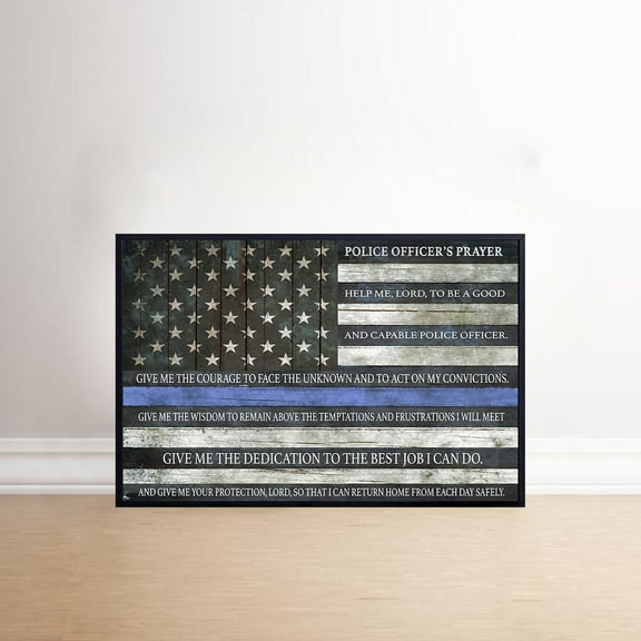 Police Officer's Prayer Vintage Poster 11 x 17 Inch Poster