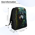 thumbnail image 4 of Fotbe Realistic Style Colorful Wolf A Travel Laptop Backpack, Business Slim Sturdy Laptops Backpack, Water Resistant College School Computer Bag Gift for Men & Women Fits 15.6 Inch Notebook, 4 of 8