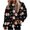 #0409-Black, variant on Uootdi Christmas Hoodies for Women Fleece Christmas Gift Classic Print Long Sleeve Sweatshirt Baggy Drawstring Pullover Winte r Warm Sweaters with Pocket