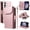 Rosegold, variant on for Samsung Galaxy A56 5G Case with 11 Card Slots & 2 Cash Pockets for Woman Man,PU Leather Flip Kickstand Folio [RFID Blocking] Wallet Case, Wrist Strap Magnetic Clasp Protective Cover,Red