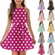 thumbnail image 1 of Girls' Summer Dress Kids 2025 Sleeveless Polka Dot Dress with Belt Cute Summer Casual Sundress for Kids Lightweight and Comfortable ,Sie:150, 1 of 6