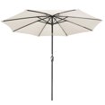 thumbnail image 3 of Yescom Parasol de Patio Solaire LED 10 Pieds 8 Nervures Marché Extérieur Inclinable avec Manivelle, 3 of 11