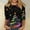 008 Multicolor, variant on Hvot&aat Women Christmas Sparkling Colorful Christmas Tree Print Shirts Spooky Season Fall Loose Fit Tunic Tops
