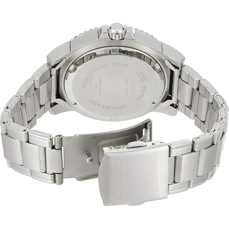 Casio Men\'s Collection Quartz Watch with Stainless Steel Strap, Silver, 25  (Model: MTD-1053D-1AVES), Black | Quarzuhren