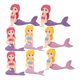 thumbnail image 1 of KAKOWELY 8 piezas de decoraciones para tartas de Sirenita, preciosa figura de sirena, decoración para acuario, estatua de sirena en miniatura, adorable decoración para tartas de sirena., 1 of 5