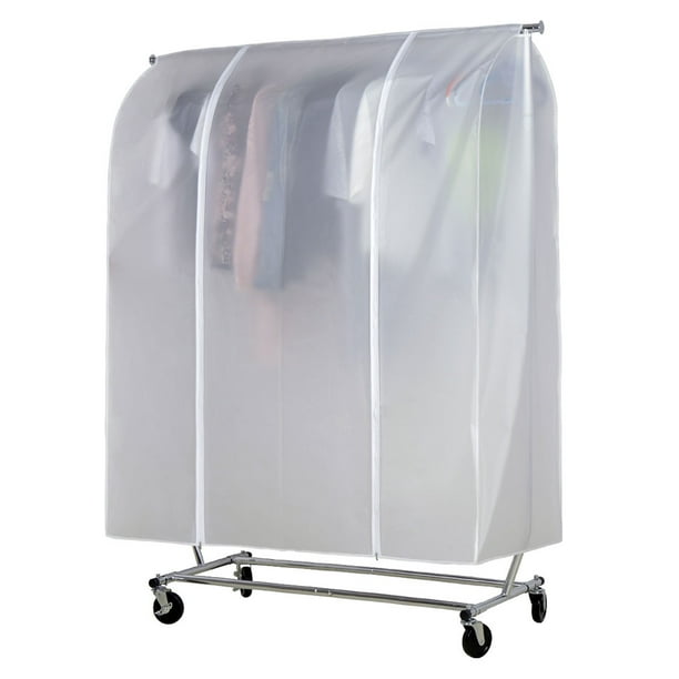 Hlc White Cloth Garment Rack Cover Home Bedroom Clothing Rack Protective Cover Rack Not Included Walmart Com Walmart Com