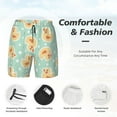 thumbnail image 3 of Yiaed Cute Duck Print Mens Swim Trunks Bathing Suit Compression Liner Beach Swim Shorts Swimwear Quick Dry Zipper Pocket No-Chafing Board Short-Medium, 3 of 6