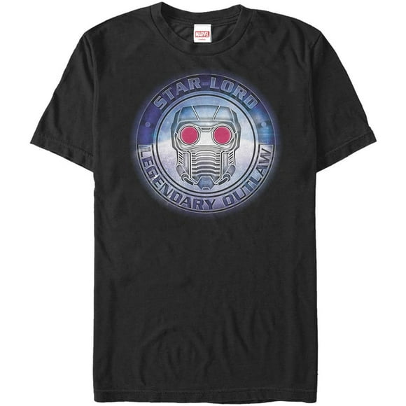 Mens Marvel Guardians of The Galaxy Star-Lord Outlaw T-Shirt - Black - 2X Large