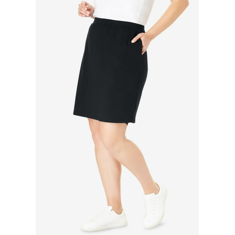 Woman Within Women s Plus Size Stretch Cotton Skort