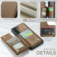 thumbnail image 3 of Feishell for Samsung Galaxy S23 Plus Case with Card Holder, Wallet Case for Women Men with RFID Blocking, Durable PU Leather Kickstand Magnetic Clasp Shockproof Phone Case,Brown, 3 of 9