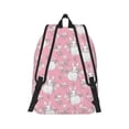 thumbnail image 3 of Daiia Rabbit And Flower Vintage Canvas Backpack for Men and Women ,Hiking Backpack,Travel Laptop Bag for School,Large Capacity Backpack, 3 of 8