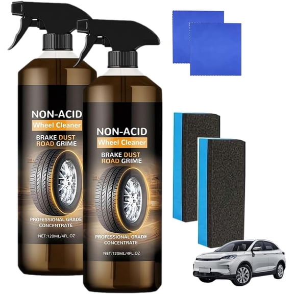 Wheel Blaze Wheel Cleaner & Rust Remover, 2-Pack - Multi-Purpose Wheel Care Spray, Cleans and Shines
