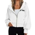 thumbnail image 1 of Veste en Polaire pour Femmes, Veste à Capuche Confortable avec Manches Longues, Coupe Ample, 1 of 5