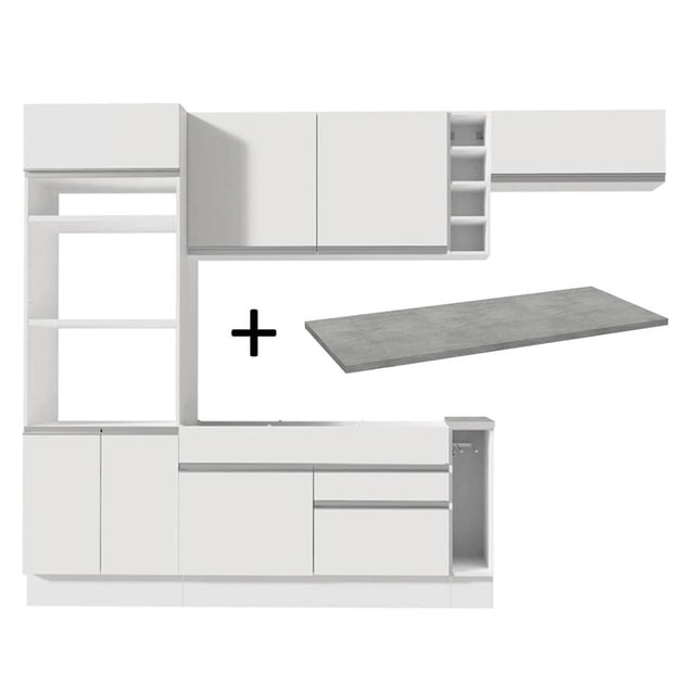 Cocina Integral Completa Madesa Safira Con Encimera 290cm BB
